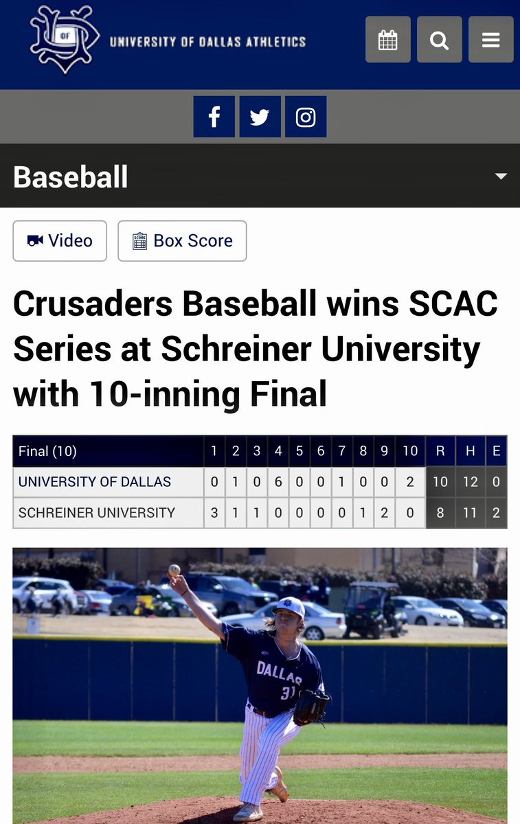 DragonBaseball's tweet photo. Two former Dragons are making a name for themselves @ UD.

Ethan Mann threw the most innings on a day when 6 pitchers were used. He went 3.1 w/ 3K &amp; 0R.

Tyler Darnell helped vs. Schriner as he drove in the winning run in extras!

Keep it up men &amp; lead by example. #EarnEverything https://t.co/rIBLCx28Jt