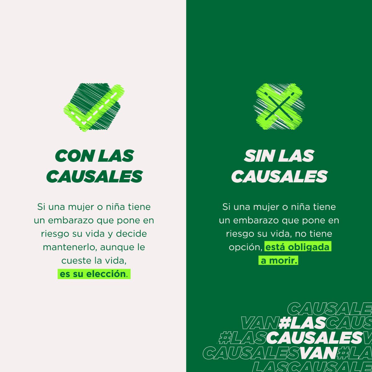 Exigimos el derecho a decidir. #LasCausalesVan