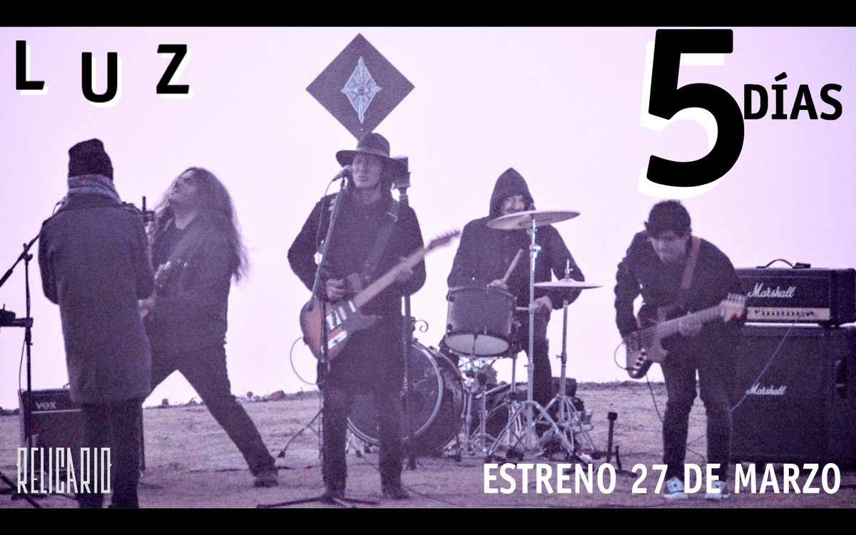 Relicario_mx's tweet photo. ¡Cinco! 💥  Faltan 5 días para el #estreno del #videoclip oficial de = ☄️= LUZ =☄️ =    SÁBADO 27 MARZO
.
.
.
#relicariomxluz #relicariomx #softprog #rockalternativo #rockindustrial #rockindie #rocklatinoamericano #rockmexicano https://t.co/PfcKdY3WD0