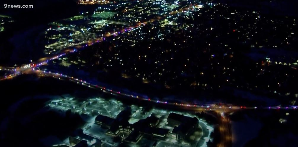9NEWS's tweet photo. Sky9 captured incredibly powerful images of all of the first responders who drove in a procession for the fallen @boulderpolice officer. https://t.co/h7puHZ559s https://t.co/00a6QsHrcr