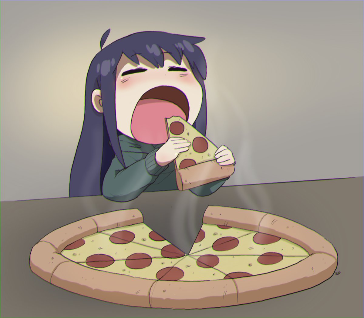 Anime eats  stretchy stretchy Pizza  Anime Anime drawings Drawings