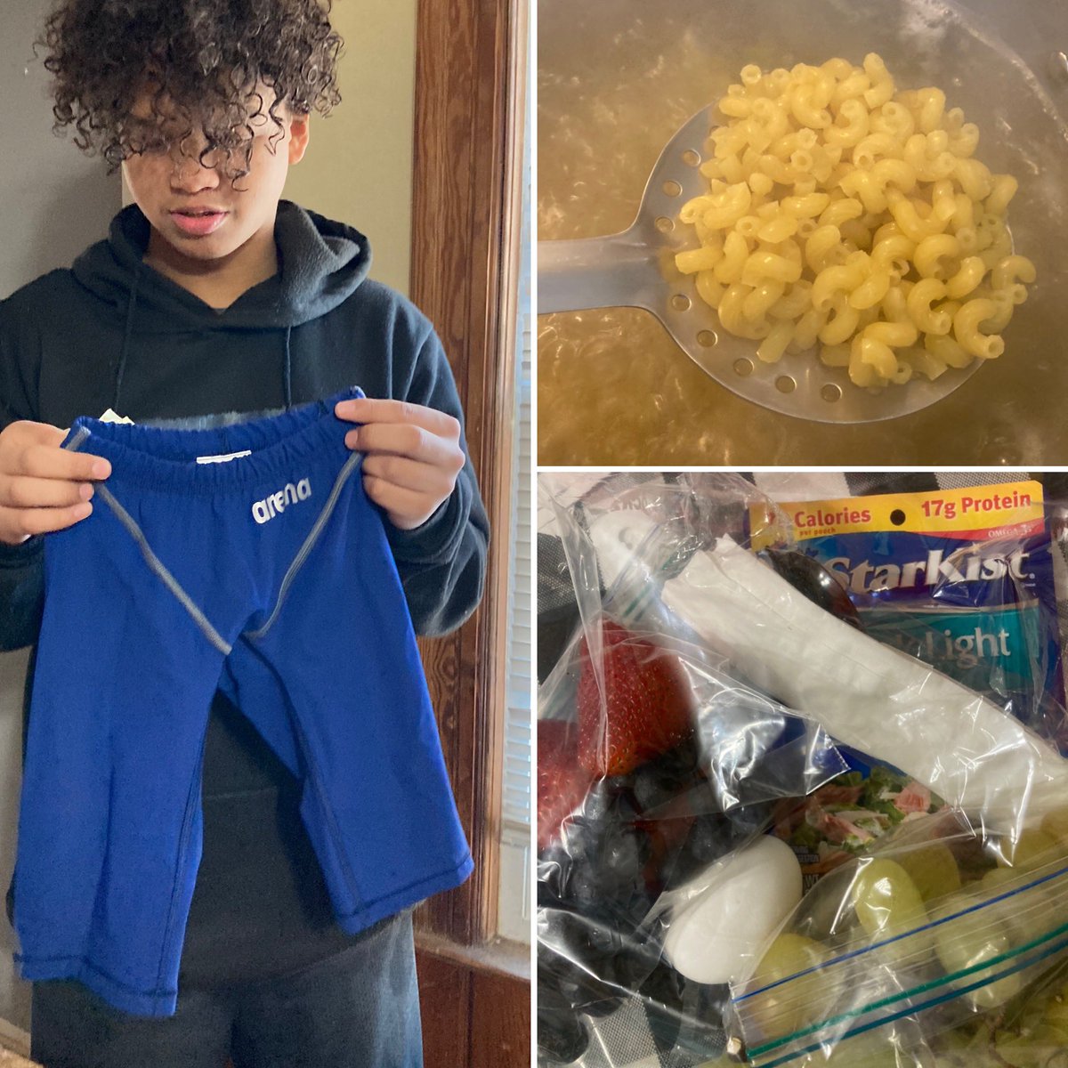 TinaFusco's tweet photo. 3 signs that you may be a swim mom the night before CCCs: pasta boiling, snack bag made and minuscule tech suit #bcoop 🏊🏽♂️🔥🏆 https://t.co/ZSkZWDOSEg