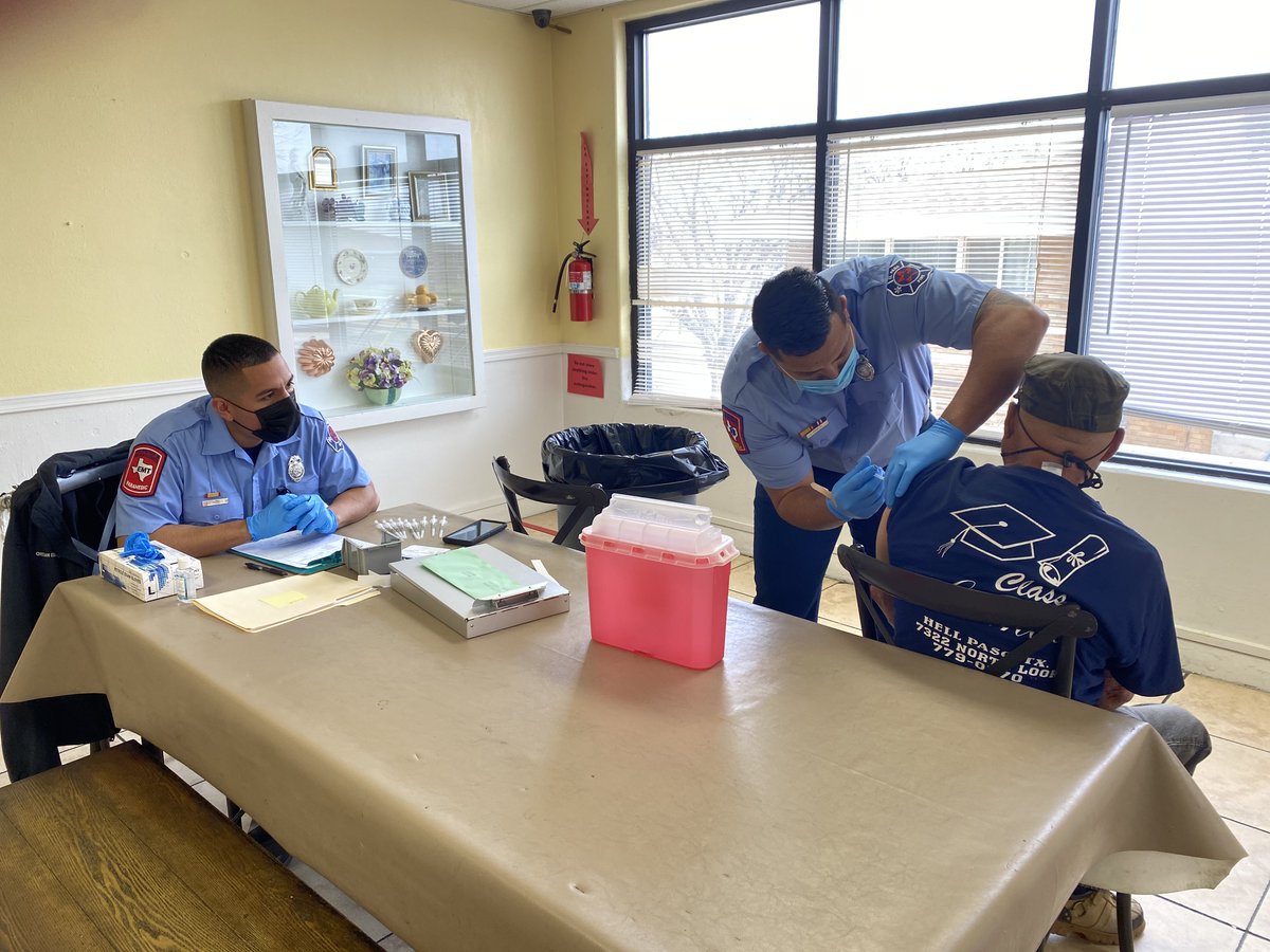 ywcaelpaso's tweet photo. Thank you to @EPTXFire for administering COVID-19 vaccines at one of our housing locations to YWCA residents! #vaccinated https://t.co/KUzvcZjfx9