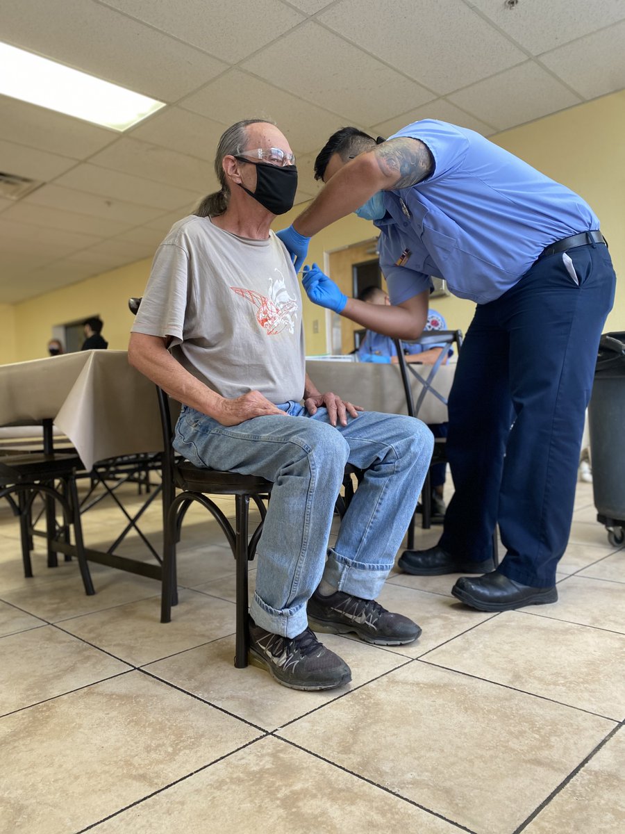 ywcaelpaso's tweet photo. Thank you to @EPTXFire for administering COVID-19 vaccines at one of our housing locations to YWCA residents! #vaccinated https://t.co/KUzvcZjfx9