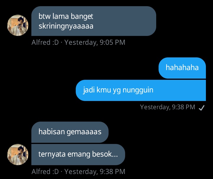 bucinabe's tweet photo. gua yang daftar agc tapi yg ga sabar nungguin announcementnya pacar gua check https://t.co/cyZOsv2MeV
