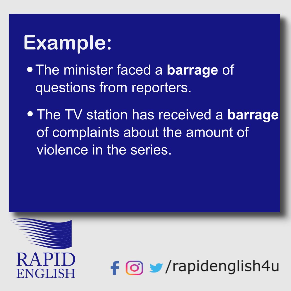 Rapid English tweet media