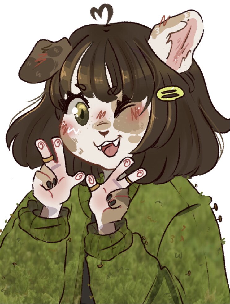 PumpkinReeses's tweet photo. 🌱🌱Moss dog 🌱🌱 #DigitalArtist #characterdesign #weredog https://t.co/zMUJi7HjQO