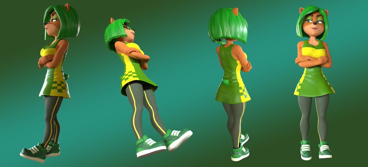 OkamiSaigo's tweet image. That was too much green...
#3D #CTR #AmiBandicoot #Ami
