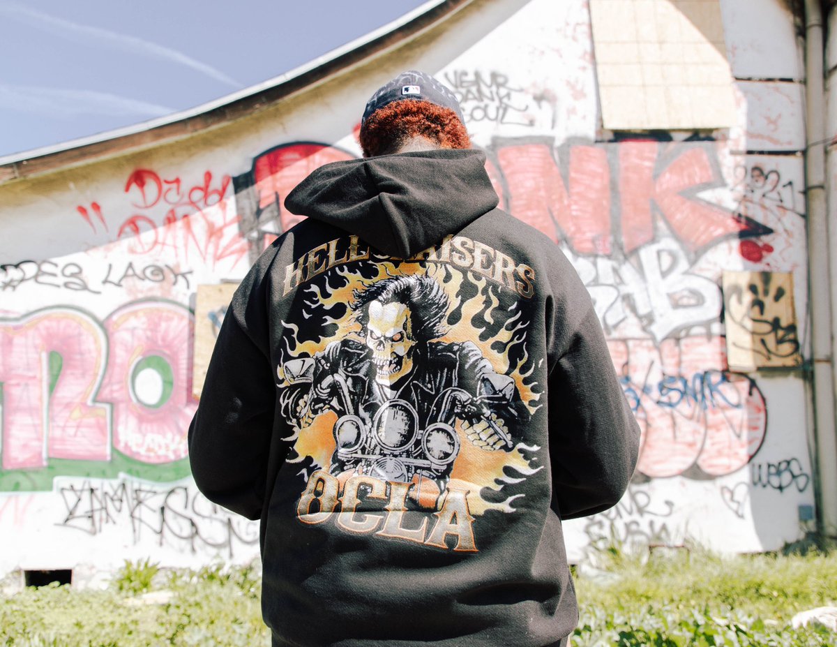 OCLA_'s tweet photo. ‘HELL RAISERS’ HOODIE AVAILABLE THIS SATURDAY (MARCH 27TH, 2021) @ 12PM PST!

14OZ HEAVYWEIGHT FLEECE HOODIE
100% COTTON 
450 GSM
https://t.co/3M6Klso0hJ

Shot By: @stevenrueda01 
Model: @nino_brown064 https://t.co/DisBhxO1eY