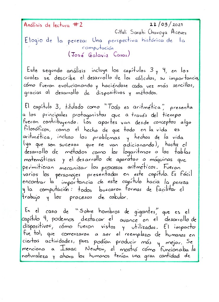 chavoyaceves's tweet photo. Análisis de lectura #2
"Elogio de la pereza: Una perspectiva histórica de la computación" de José Galaviz Casas

Citlali Sarahi Chavoya Aceves
APLM06

#algoritmos_y_programas 
#cucei_algoritmos
#cucei_programas
@Agustin_Martz https://t.co/ZOK2Xz9Htj