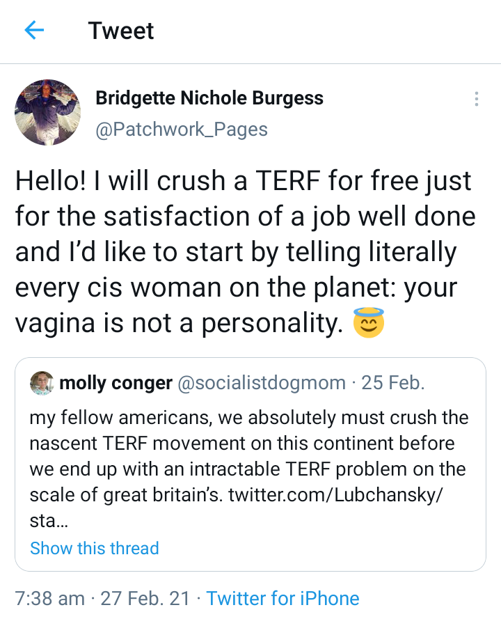 L2theMcG's tweet photo. Your perversion is not a personality and neither is your mental illness. https://t.co/YU8EJjZufC