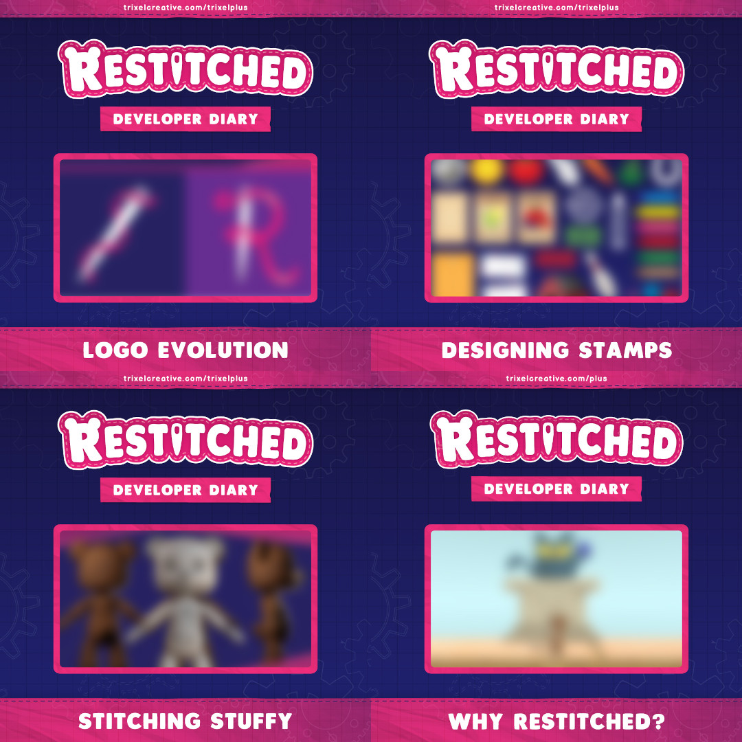 TrixelCreative's tweet photo. Our Patreon service "trixel+" is growing every month, and we're now up to four hefty #Restitched: Dev Diary posts!

For $2/mo you can help provide funds for registration fees, dev resources &amp; platform/community costs.

All new Patrons have access to the existing library of posts! https://t.co/5Mjn73nfPX