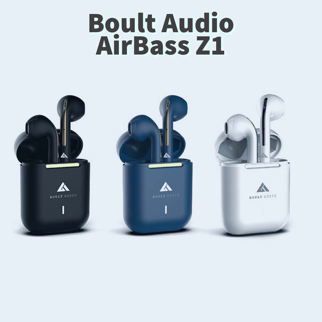 TrendatedTech's tweet photo. Boult Audio launches AirBass Z1 TWS Earbuds with Low Latency Playback and 24 Hours Battery Life. It is available in premium Black, Blue and White finish and for an exclusive price of ₹1499 on Amazon India.

Read more at https://t.co/PwIljEZbM5

@BoultAudio https://t.co/JwsOf9lLAd