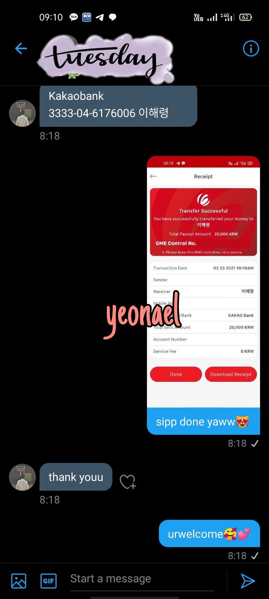 yeonael's tweet photo. please stop ask 'ini trusted ngga kak?' grgr aku jarang update testi,agak nyes gitu huhu inshaAllah aku amanah pernah transfer jutaan won juga aman,tmi aku update testi tiap awal bulan karna males ngedit gini🥺🙏🏻 #tfyon https://t.co/H8hj4Tn2ka
