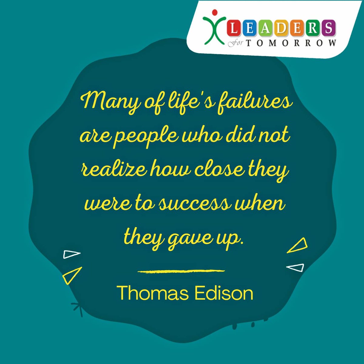tweetlft's tweet photo. Do not give up just yet, you may never know how close you were!

Credits: Mahima

#LFTquotes #failure #sucess #quoteoftheday https://t.co/SPLnBVoCZw