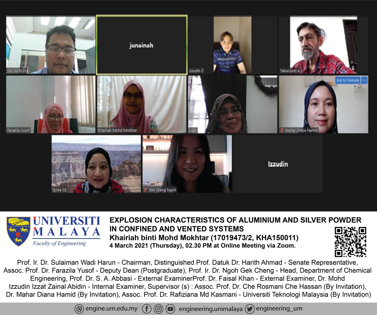 engineering_um's tweet photo. Congratulation Khairiah binti Mohd Mokhtar on the successful completion of her PhD viva voce.
#engineeringUM #unimalaya https://t.co/AXmVc5sDD0
