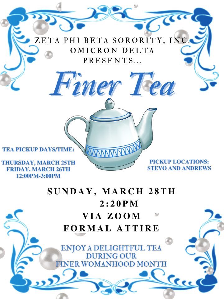 This Sunday, March 28th join a delightful tea with Omicron Delta during our Finer Womanhood month💙 To RSVP clink the link in our bio or down below. 

docs.google.com/forms/d/e/1FAI…