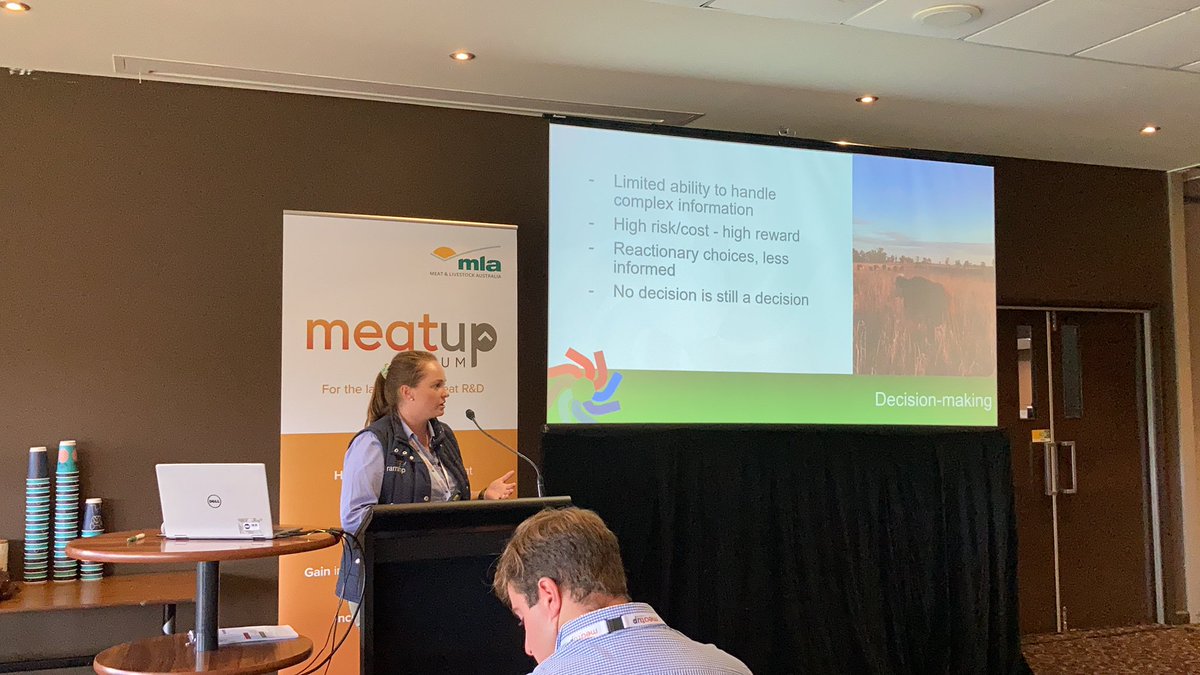 Producer well-being is crucial to running a successful farming biz. Such an important message, we can focus so much in stock, we forget the ppl, especially when in drought. #MeatUp
