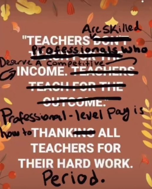 Stop perpetuating the exploitation of teachers. #TeacherAdvocacy #CheckOnATeacher #StopToxicPositivity