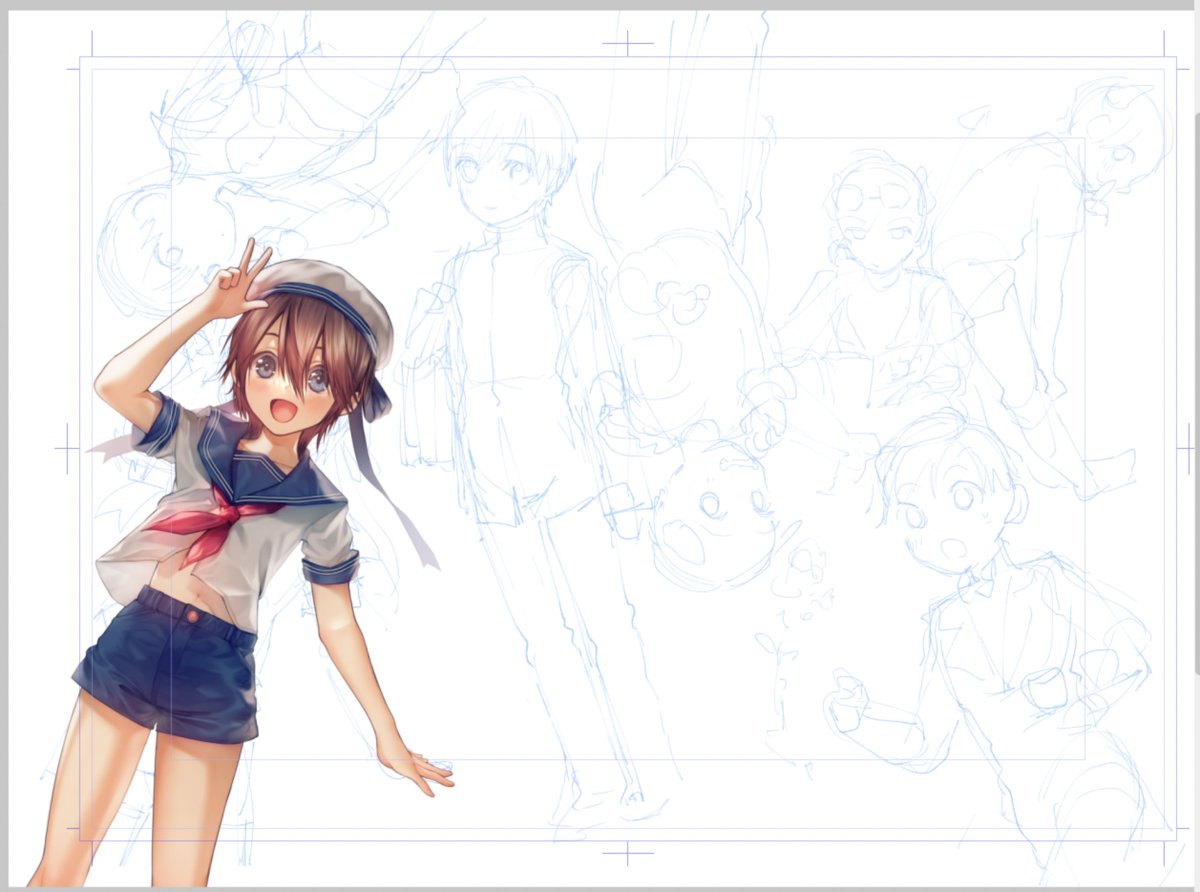 男の子イラスト本表紙、ショタまみれにする予定… 