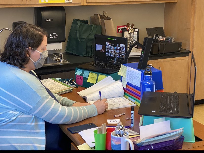 RyanLeeHansen's tweet photo. Heroes work @NesbitPumas 67%
of students are back hybrid and 33% remain 💪🏼 distance learning. We are a community dedicated to students! We are safe, responsible, respectful & inclusive. We live our values to the core! #BRSSD https://t.co/eMshARx4OR