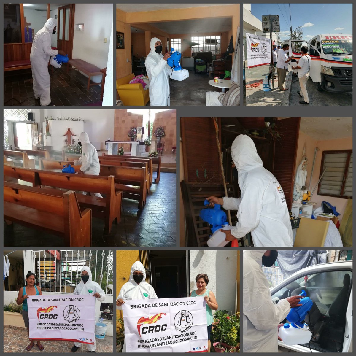 NaranjoEugenio's tweet photo. Continuamos con la Jornada Nacional de la Salud, se sanitizo el paradero del crucero a los compañeros del sindicato de transporte publico de pasajeros del servicio colectivo, asi como las viviendas de las familias #Croquistas de la Supmza 228, 105, Tierra Maya, Villas del mar 3. https://t.co/Zj85tsaLjQ