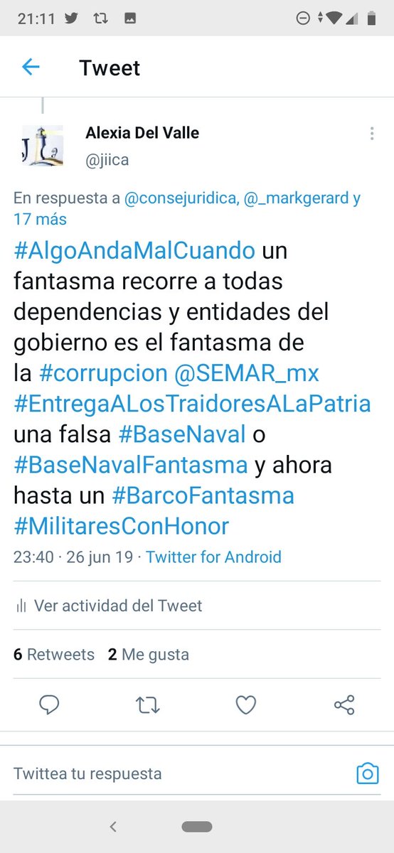 jiica's tweet photo. @elpaismexico @zogallegos Y de ahí es que no aparece por ejemplo un #BarcoFantasma o una #FalsaBaseNaval se solicitaron al @INAImexico los documentos correspondientes y lo único que recibimos de @SEMAR_mx fue un virus informatico https://t.co/EFlmGXlIEg