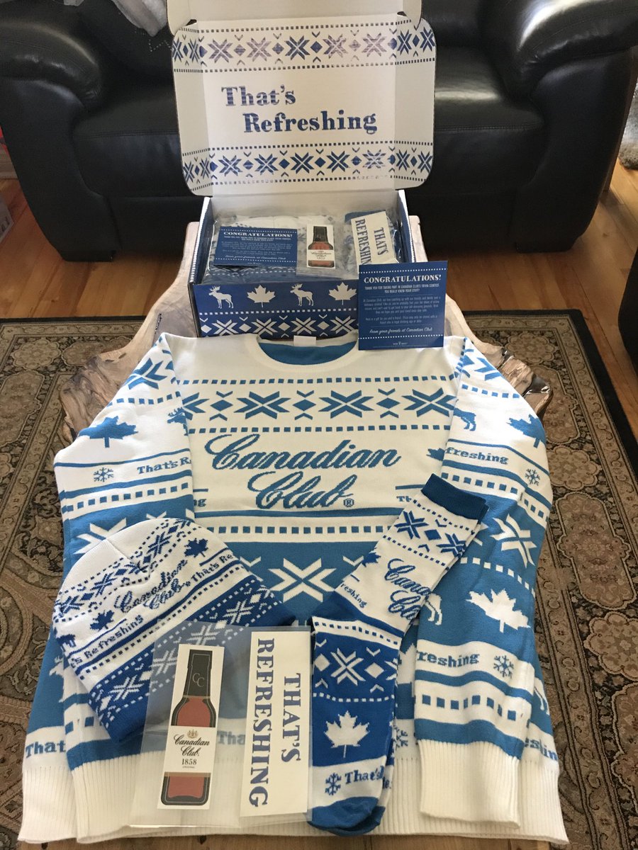 Thank you ⁦<a href="/Canadian_Club/">Canadian Club</a>⁩ for the #CCtrivia night giveaway prize packs 🥃