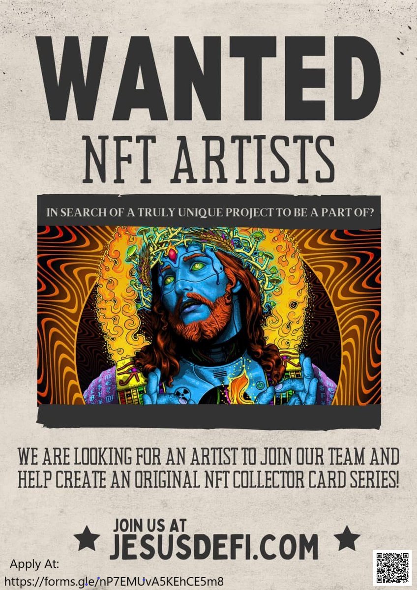 jesus_finance's tweet photo. @MURPHYPJ Do you want to be a part of something unique? Jesus Finance and https://t.co/CeYPLbTJ3v are looking for an Artist to help us create an NFT Collector Card Game on Binance Smart Chain. Experience with Card Games and NFTs is a Plus+. Apply Here https://t.co/7JOF85gGBf https://t.co/iwMfBwtFVM