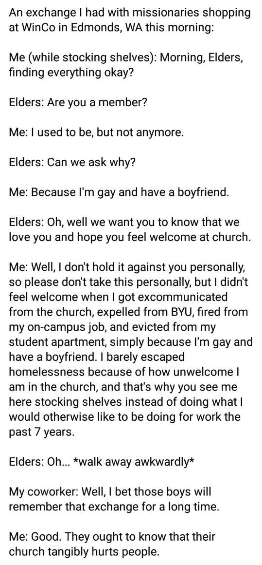 WillFactorMedia's tweet image. Too long for a tweet, so I just did a tall screenshot of my Facebook post. #ExMormon #LGBT