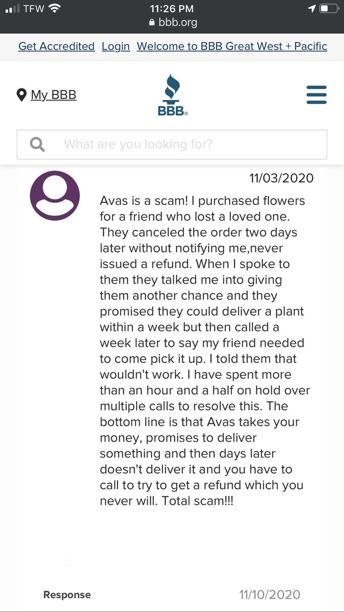 ScarlettScribe's tweet photo. @AvasFlowers And how do you “personally” apologize from a nameless, faceless account? Happy to help you write some better canned responses—my rate is $125 an hour. https://t.co/SkMcLJ2JK4