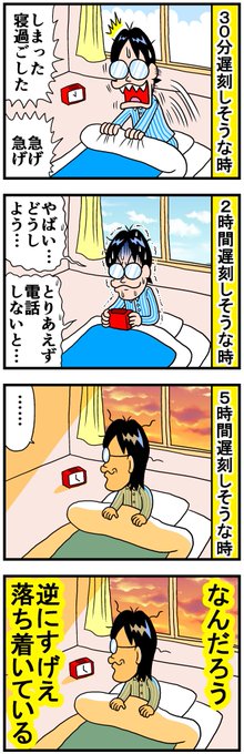 遅刻した時間とテンパり具合は反比例 