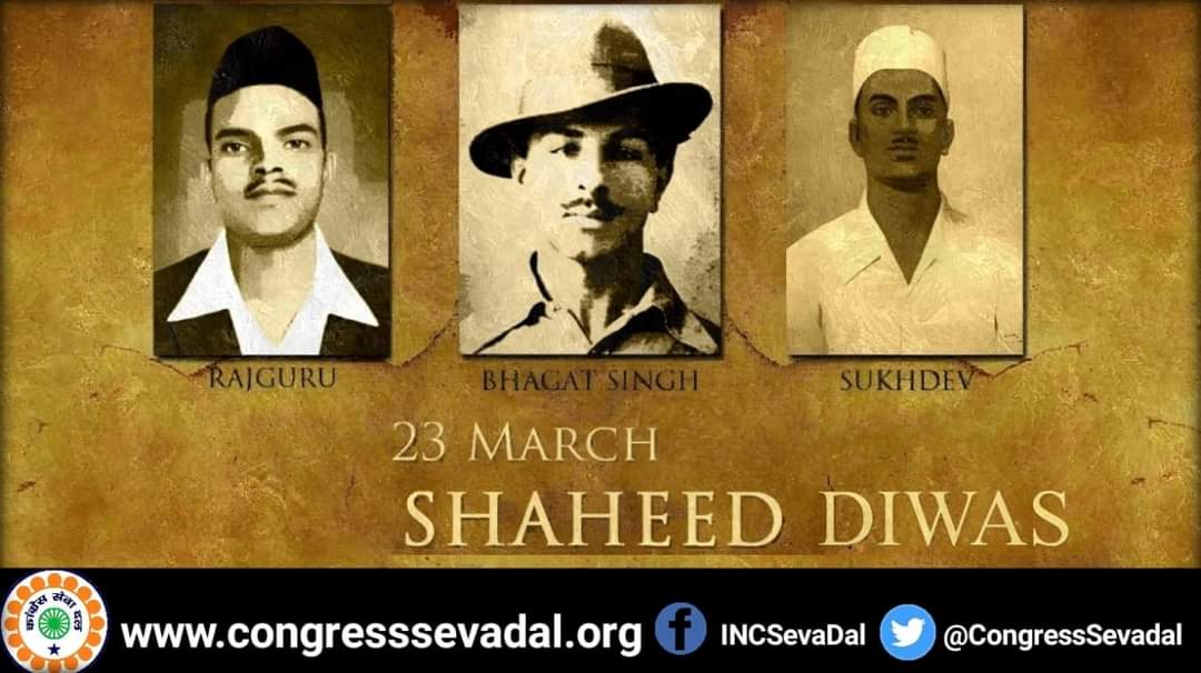 Pay my solemn tribute to the supreme sacrifice of our heroes Shaheed-E-Azam #BhagatSingh, #Sukhdev & #Rajguru ji on their #ShaheedDiwas2021 🙏