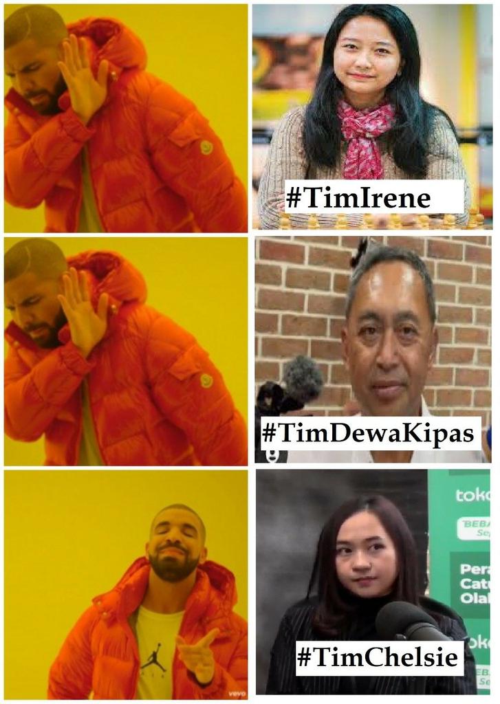 agungdinataaa's tweet photo. Dewa kipas vs Irene = Chelsea monica hahaa https://t.co/q9OOFtSQPg