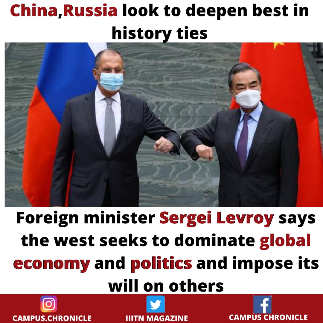 IIITNMagazine's tweet photo. Russia’s relations with China were currently at “the best in their entire history”, Foreign Minister Sergei Lavrov said as he began a key visit to China on Monday. https://t.co/qcDc38OO57