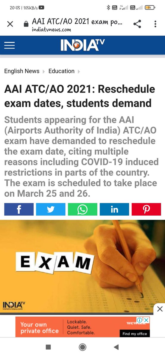 sachinv1125's tweet photo. Many State govt. reimposed partial #lockdown and #nightcurfew becoz of surging in #COVID19 and #skm also calling for #BharatBandh on #26March &amp; no public transport will available.We request to @AAI_Official plis #Reschedule_AAI_Exam. #Reschedule_AAI_examdate
@indiatvnews @aajtak https://t.co/RdjVdoQTCT