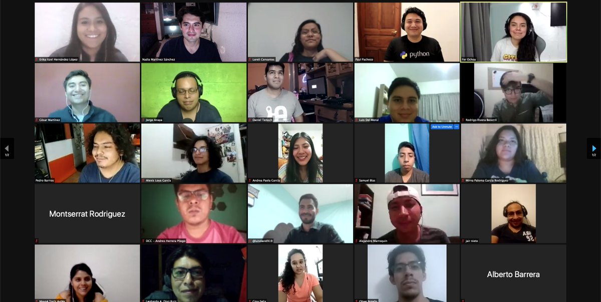 HackMorelos's tweet photo. Hoy tuvimos un gran meeting dentro del Programa de Entrenamiento en Tecnologías Especializadas vía @platzi  en el que Fernanda Ochoa @imonsh  nos compartió su increíble trayectoria en la que ha participado, aprendido y emprendido numerosas actividades de tecnología. https://t.co/z5MbZlhEJd