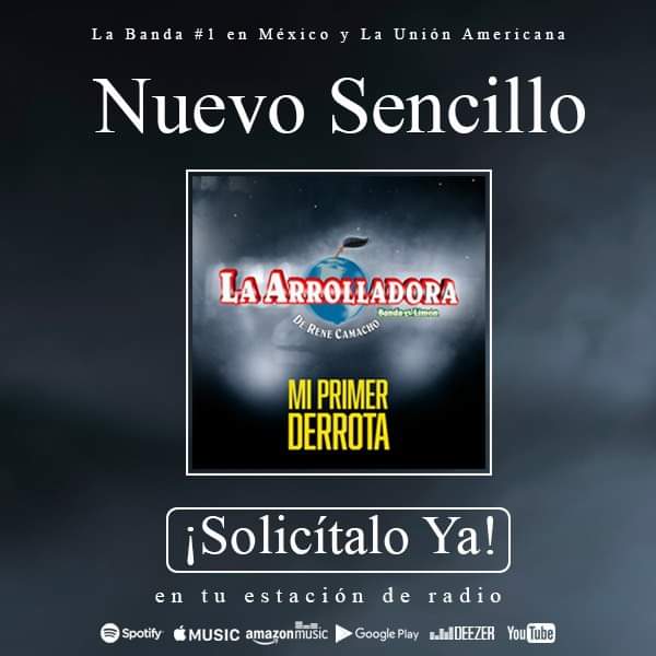 Vanee911's tweet photo. Ya puedes solicitar en tu estación de radio favorita el nuevo sencillo de @Arrolladora titulado "Mi Primer Derrota" 🎶🍻🍋❤️
@vincenelnino @esaul_abl @marcos_abl @MIGUELCOBAS @renecamacho_abl @fernando_abl @Losmerosmerosd2 ✨❤️ https://t.co/zjOX5GFNgv