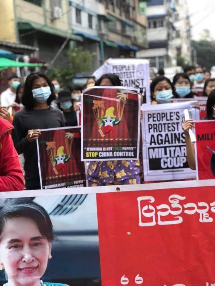 xinghobae's tweet photo. Peaceful protest against military coup today at SanChaung , Yangon
KEEP ON MOBILE DATA

#Mar23Coup
#WhatsHappeningInMyanmar https://t.co/lhSVQBT3oN