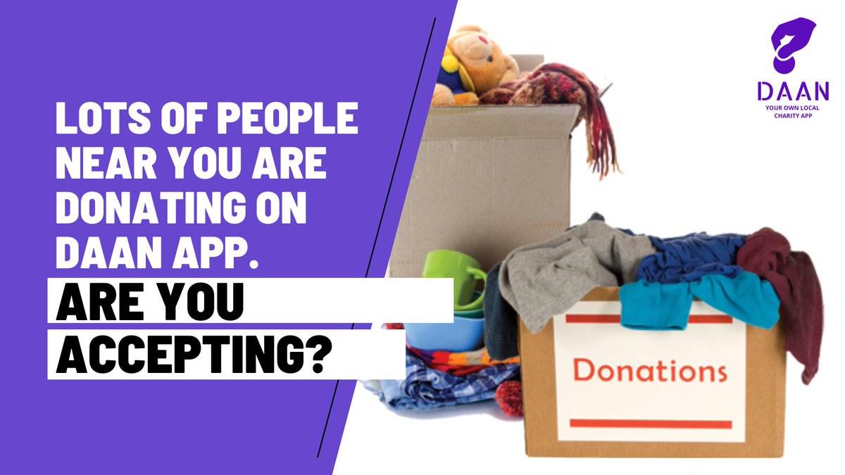 DaanIndia1's tweet photo. People in your locality are uploading many items daily for donation. Accept them freely using the #DAAN app. 

Download #DAAN, your own local charity app, NOW>> https://t.co/NSkIrSeA71

#donations #charity #helpingothers #giveaways https://t.co/GCFwniMKa9