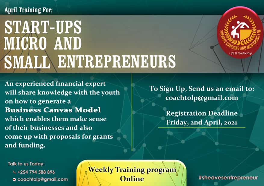 #YouthEntrepreneurship Our #BusinessCanvasModel training is here! We are excited to usher in our #AprilCohort #YoungEntrepreneur #SheavesEntrepreneur