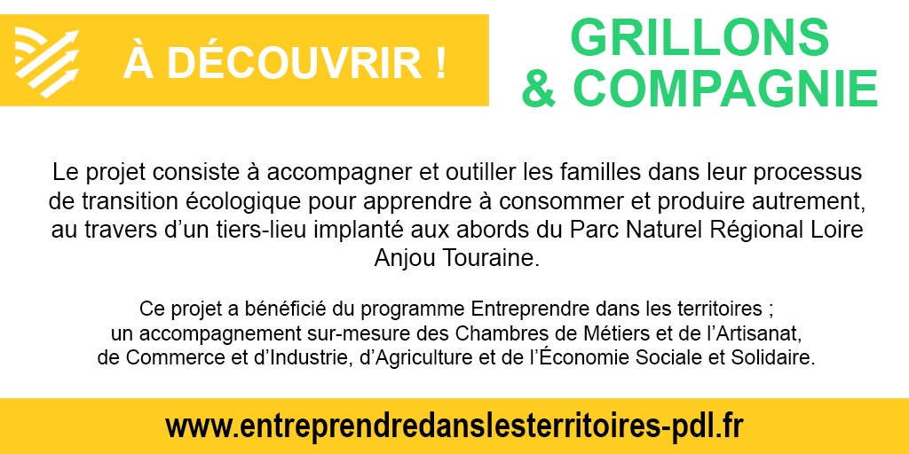 entreprendrepdl's tweet photo. ILS ONT OSÉ SE LANCER ! 
Des porteur·euses de projet ont bénéficié d’un accompagnement sur-mesure pour la concrétisation de leur #projet ! 📘💪👉🎉
Aujourd'hui : Grillons &amp; Compagnie 👉https://t.co/DuztlVbWL7
@ChambagriPdL @CCI49
@IRESA49 #entreprendre #ess #transitionécologique https://t.co/ie4BYVz4jc