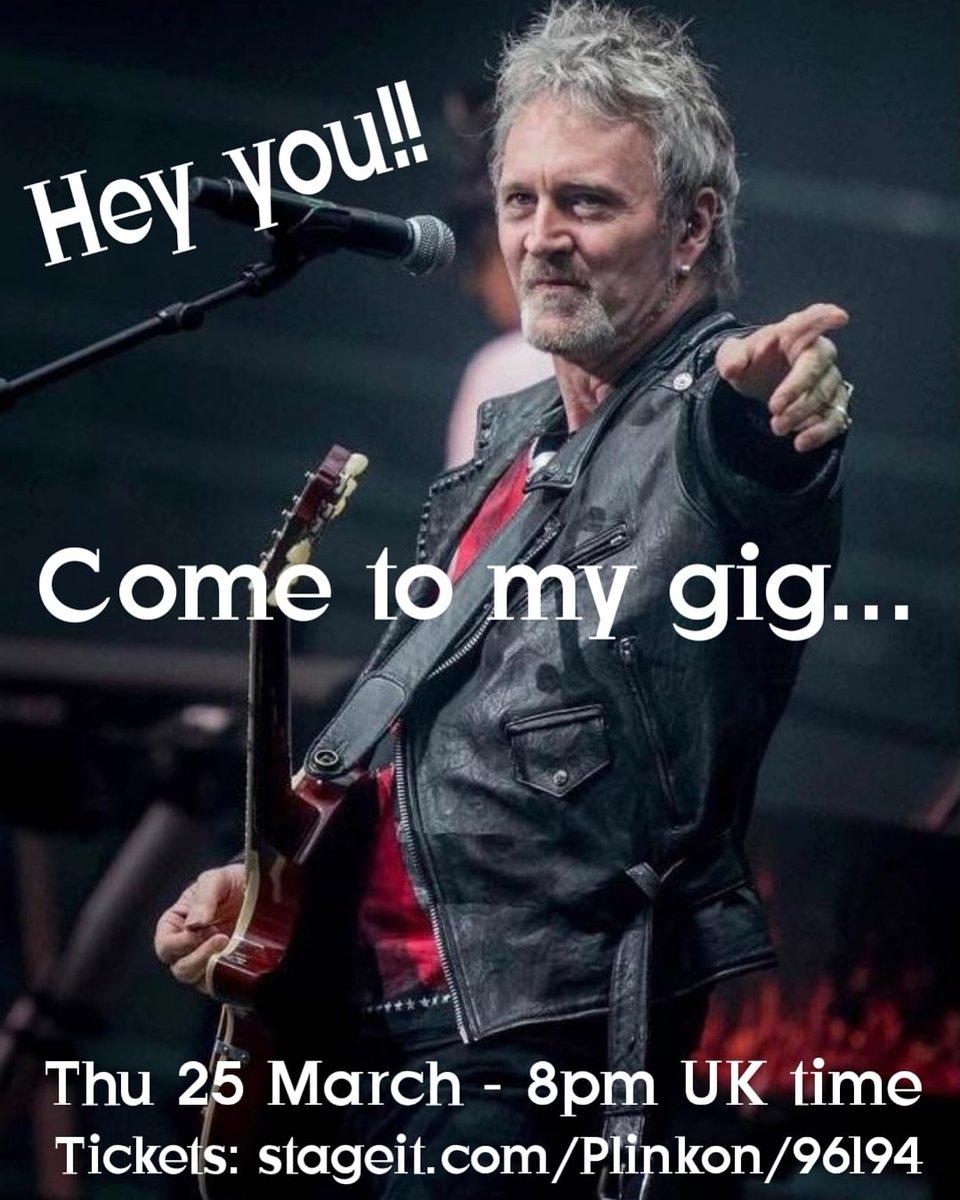 Hey you!! Watch out!! PLINKONOKE 2 is on its way....
Join in for the party this Thu 25 March at 8pm UK time / 9pm CET.
Tickets and merchandise: stageit.com/Plinkon/96194 
See you there! 🥂🍻😎🤘🍀🎉🎤🎵🎶 <a href="/stageit/">StageIt</a> #gigalert