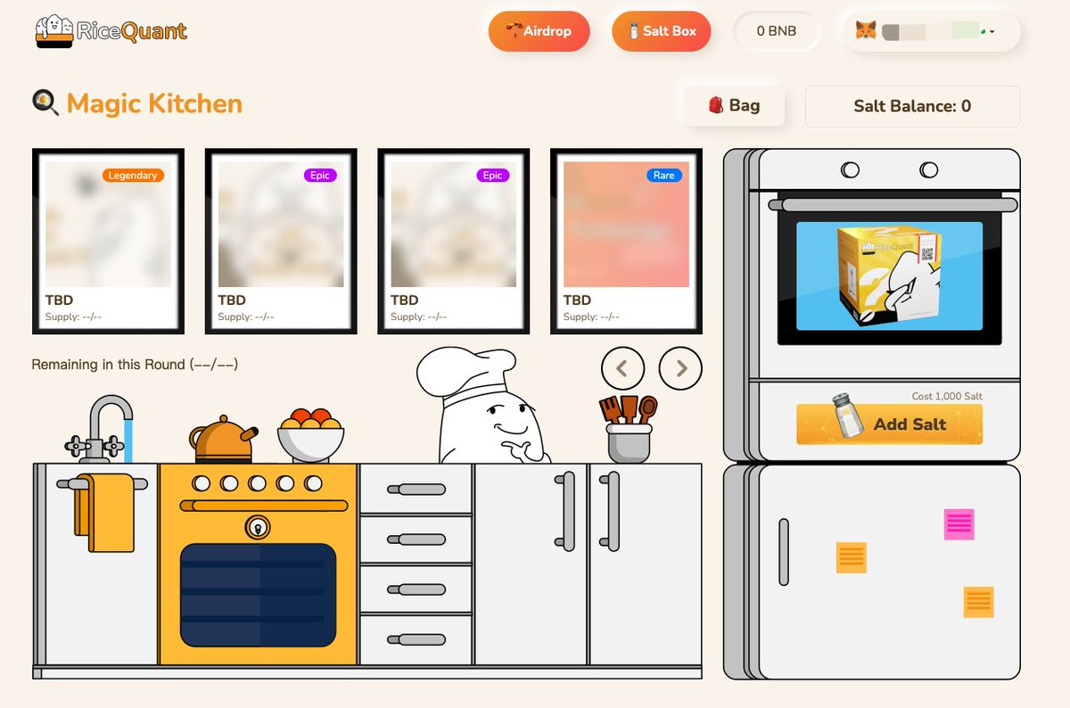 RiceQuant's tweet photo. 🧂Salt Box/ 🍷Magic Kitchen will launch soon !!!

🛳️We can preview now.

🤠Click on the link to enjoy:
https://t.co/Hkj5UiKpGb https://t.co/m0MbaNndxr
