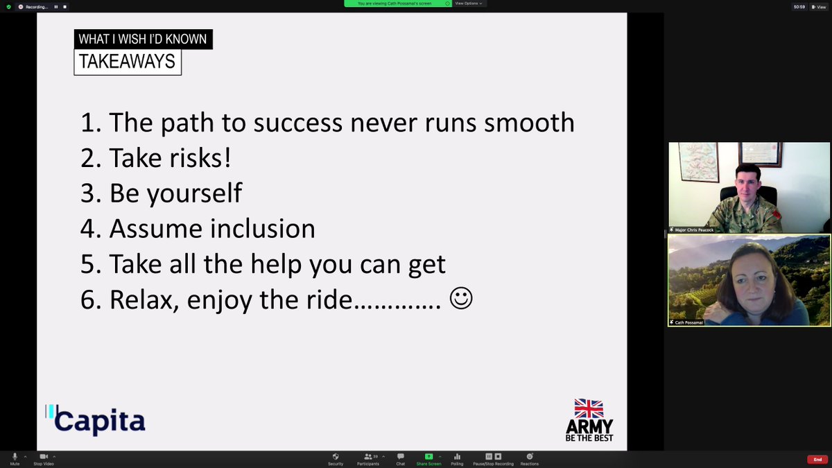 AcfLeadership's tweet photo. A great session last night with @CathPossamai talking "Things I wish I'd known" when I was younger. If you missed it there will be a chance to catch up via the @ArmyCadetsUK YouTube channel in the coming days. https://t.co/7TFq8xJA6e