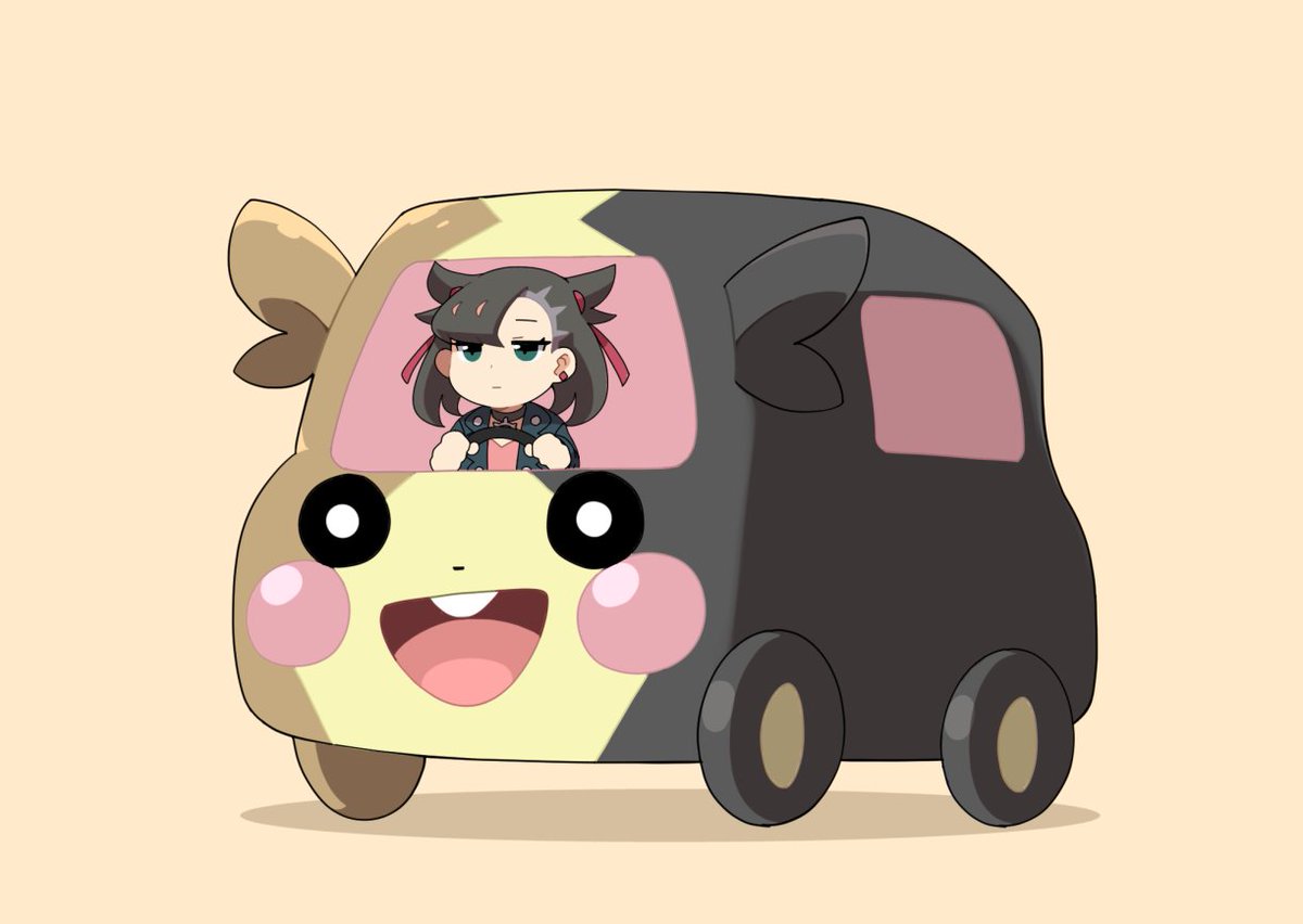pokemon (creature) no humans smile simple background :3 ground vehicle open mouth  illustration images
