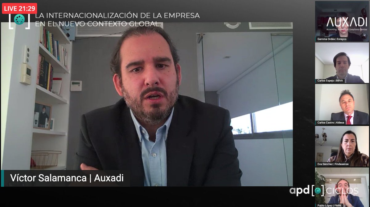 Auxadi (@auxadi) on Twitter photo Estamos en directo en la III edición de nuestro ciclo sobre la Internacionalización de la Empresa Española, organizado junto a <a href="/APDasociacion/">APD</a>. Gracias a <a href="/AldesaGlobal/">Aldesa Global</a>, <a href="/bbva/">BBVA</a>, <a href="/BrandsofSpain/">Foro de Marcas Renombradas Españolas</a>, <a href="/esteyco/">Esteyco S.A.</a> y <a href="/Findasense/">Findasense a Teleperformance Company</a> por acompañarnos.
apd.es/encuentro-digi… Estamos en directo en la III edición de nuestro ciclo sobre la Internacionalización de la Empresa Española, organizado junto a <a href="/APDasociacion/">APD</a>. Gracias a <a href="/AldesaGlobal/">Aldesa Global</a>, <a href="/bbva/">BBVA</a>, <a href="/BrandsofSpain/">Foro de Marcas Renombradas Españolas</a>, <a href="/esteyco/">Esteyco S.A.</a> y <a href="/Findasense/">Findasense a Teleperformance Company</a> por acompañarnos.
apd.es/encuentro-digi…
