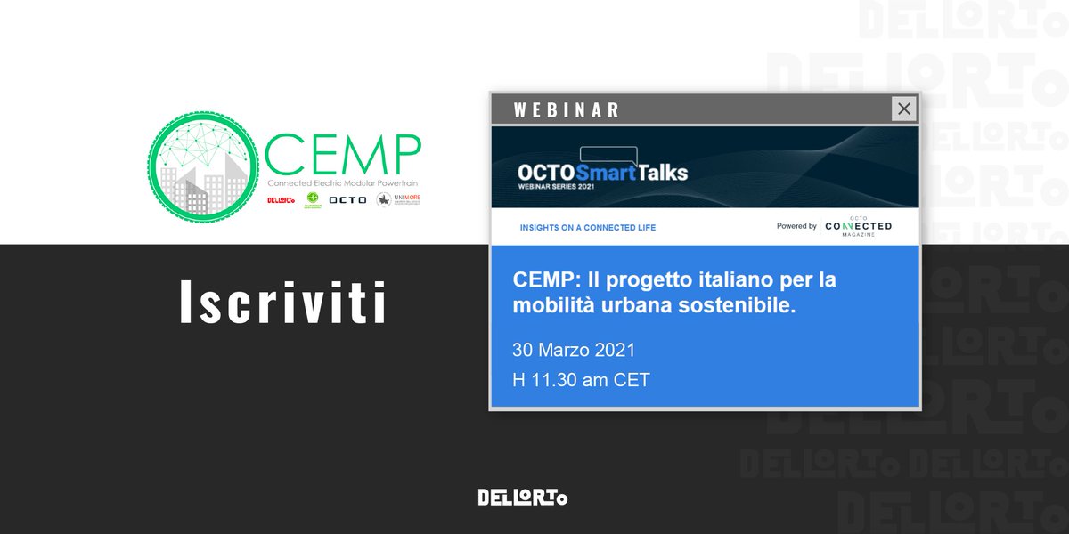 Il progetto #CEMP è uno dei nostri progetti più importanti sul tema dell’#elettrificazione e della #mobilitàurbana. 

Se vuoi saperne di più, iscriviti al webinar: lnkd.in/dF-XFw7
