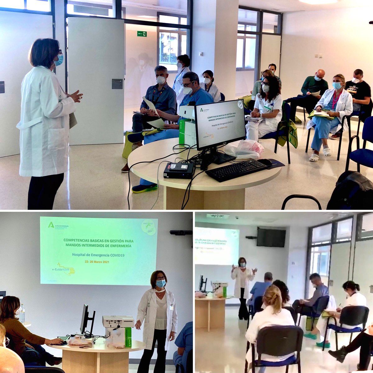 🆕Hoy comienza el #curso ”Competencias básicas en gestión para mandos Intermedios de Enfermería” en el #HECovid, a propuesta de la Dirección de #Enfermería y organizado por la Estrategia de Cuidados del <a href="/HospitalUVRocio/">Hospital Universitario Virgen del Rocío</a>