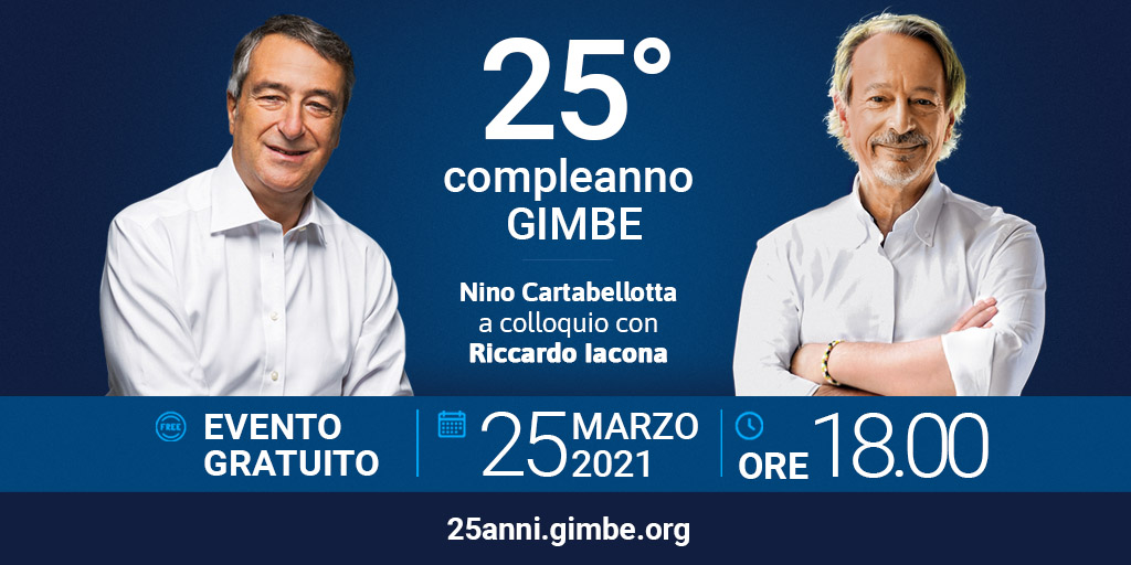 📢 La Fondazione GIMBE compie 25 anni! Il Presidente <a href="/Cartabellotta/">Nino Cartabellotta</a> sarà a colloquio con <a href="/IaconaRiccardo/">riccardo iacona</a>  sul passato, presente e futuro del nostro Servizio Sanitario Nazionale. Appuntamento il 25 marzo 📅 alle 18 su 👉 25anni.gimbe.org #25anniGIMBE #iostocongimbe